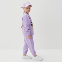 Костюм детский (джемпер, брюки) KAFTAN Hello р.32 (110-116), лиловый