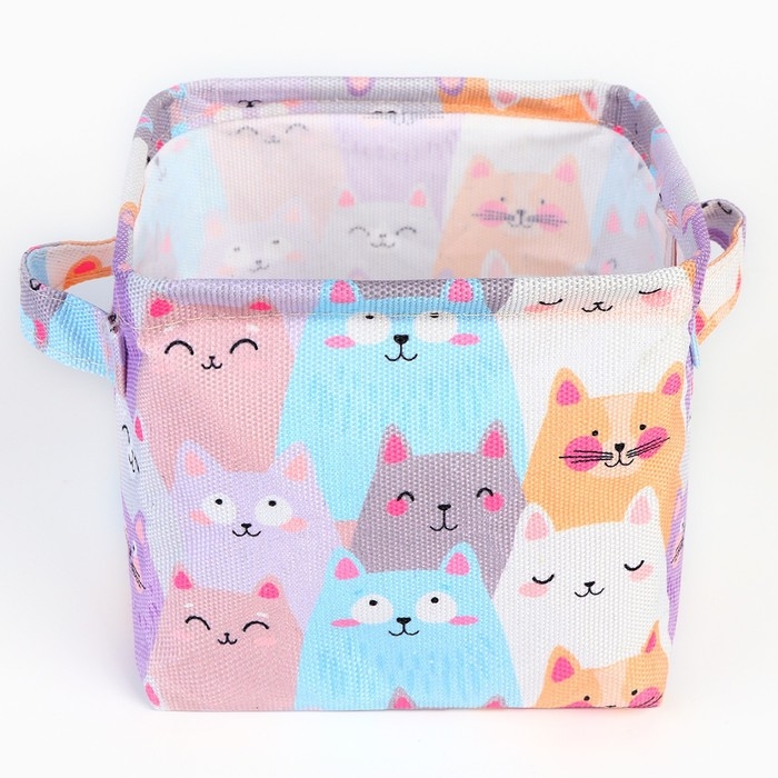 Органайзер для хранения белья, кофр водонепроницаемый &laquo;Котики&raquo;, 14,5 х 13,7 х 14 см.