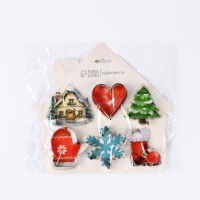 Новый год. Набор форм для печенья &laquo;Новогодний уют&raquo;, 6 шт