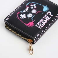 Кошелёк детский на молнии &laquo;Выбражулька&raquo;, цвет чёрный