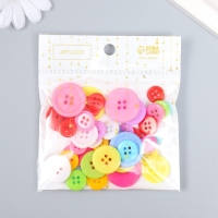 Набор пуговиц декоративные пластик "Цветные" Набор пуговиц декоративные пластик "Цветные"