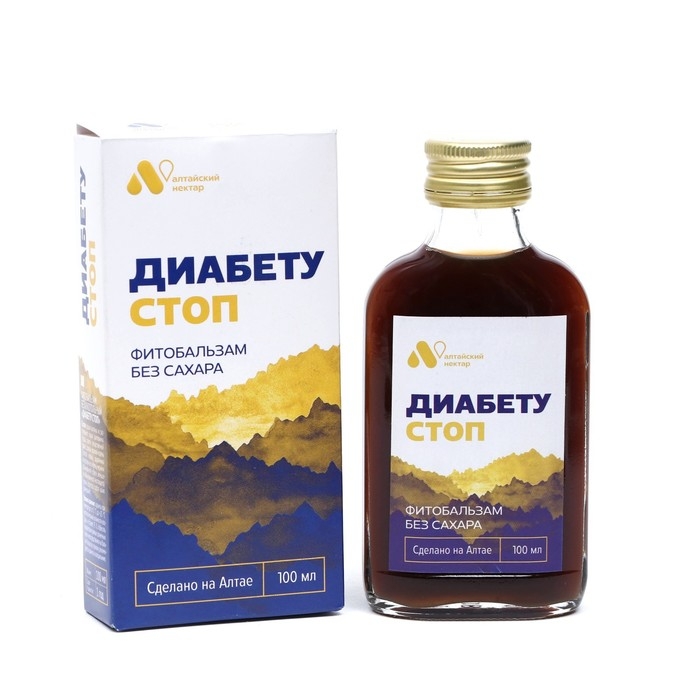 Фитобальзам &laquo;Сахар в норме&raquo;, без сахара, 100 мл.