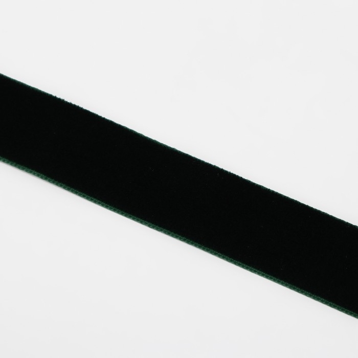 Лента бархатная, 20 мм, 18 &plusmn; 1 м, цвет зелёный №165