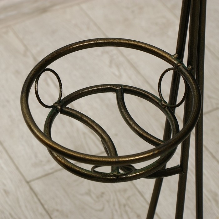 Подставка для цветов, напольная, на 3 горшка, d = 13 см, бронзовая, «Маркиз» Подставка для цветов, напольная, на 3 горшка, d = 13 см, бронзовая, «Маркиз»