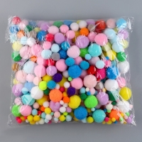 Набор текстильных деталей для декора &laquo;Помпоны&raquo;, 400 шт., размер: от 8 до 30 мм