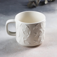 Кружка керамическая «Ласточки» белая, 260 мл, цвет белый Кружка керамическая «Ласточки» белая, 260 мл, цвет белый