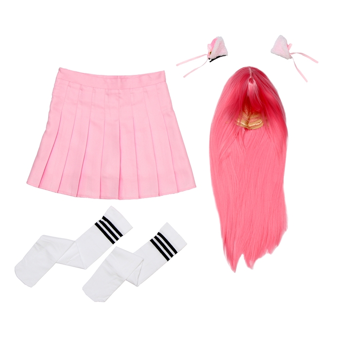 Карнавальный набор &laquo;Аниме тян&raquo;, р. 44-46, цвет розовый