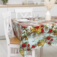 Клеёнка на стол Доляна «Сад», на нетканой основе, ширина 137 см, толщина 0,2 мм, рулон 20 м Клеёнка на стол Доляна «Сад», на нетканой основе, ширина 137 см, толщина 0,2 мм, рулон 20 м