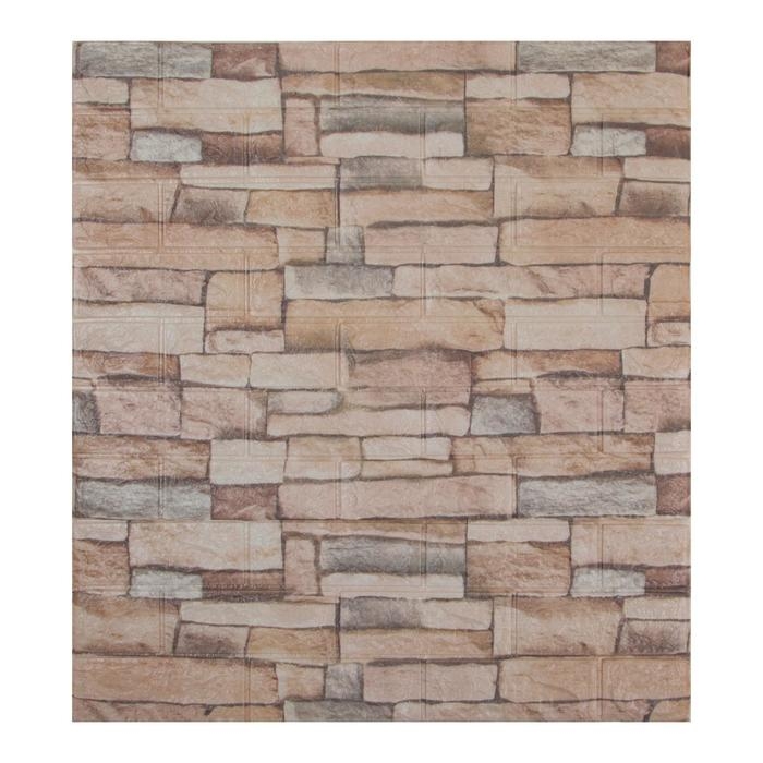 Самоклеящаяся ПВХ панель Самоклеящаяся ПВХ панель "Светлый кирпич" 70*77 см