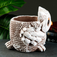 Фигурное кашпо "Сова", 2,8 л/30х31х26 см коричневое Фигурное кашпо "Сова", 2,8 л/30х31х26 см коричневое