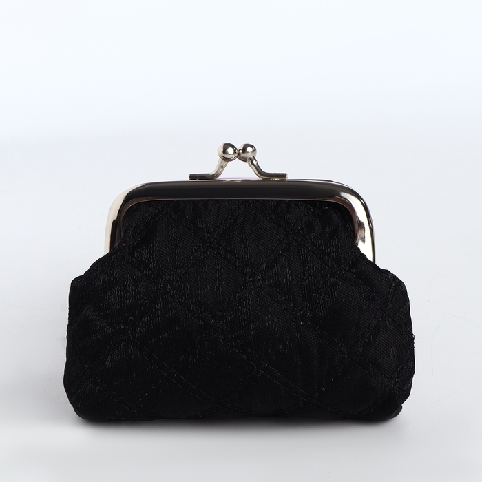 Кошелёк женский на фермуаре, цвет чёрный Кошелёк женский на фермуаре, цвет чёрный