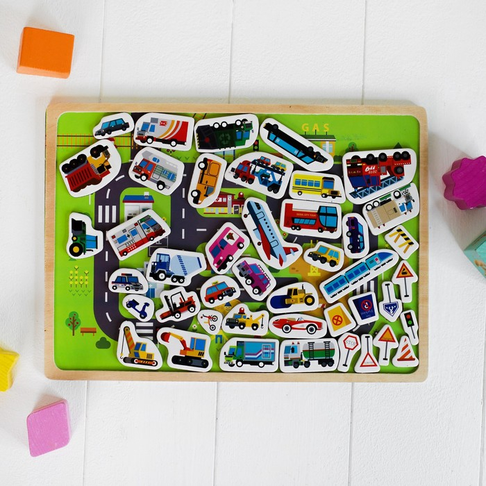 Конструктор магнитный &laquo;Городское движение&raquo;, игровое поле: 29 &times; 21 см