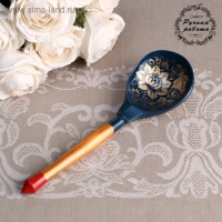 Ложка деревянная, трафаретная, синяя Ложка деревянная, трафаретная, синяя
