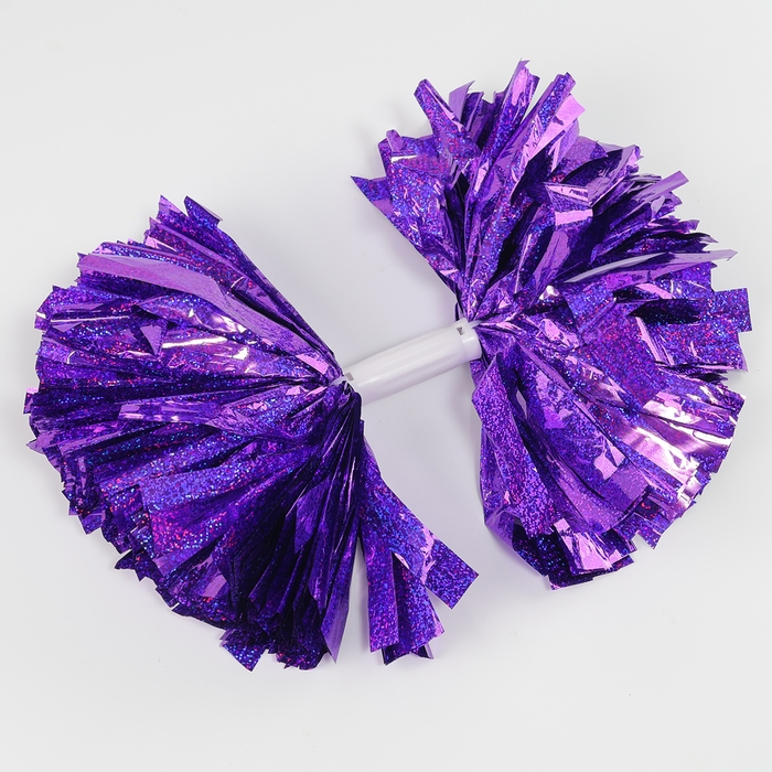 Помпон 1шт, цвет фиолетовый голография Помпон 1шт, цвет фиолетовый голография
