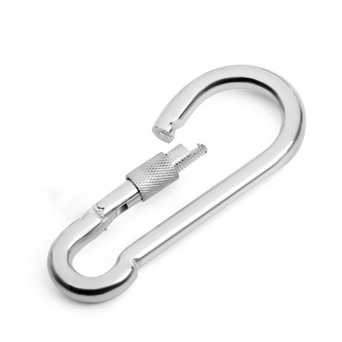 Карабин монтажный с фиксатором ТУНДРА krep, DIN5299D, 12х140 мм, оцинкованный, 1 шт. Карабин монтажный с фиксатором ТУНДРА krep, DIN5299D, 12х140 мм, оцинкованный, 1 шт.