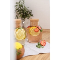 Банка стеклянная для хранения сыпучих продуктов &laquo;Эко&raquo;, 800 мл, 10,5&times;20 см, с пробковой крышкой