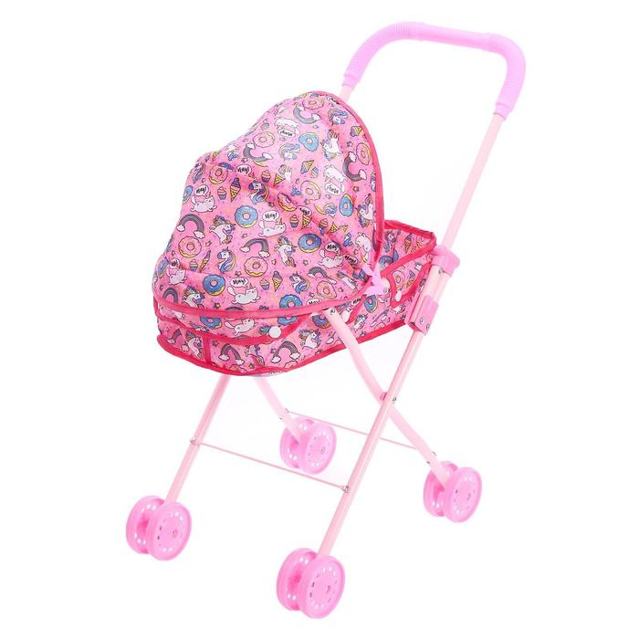 Коляска для кукол &laquo;Сладкая поняшка&raquo; универсальная, металлический каркас