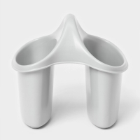 Сушилка для столовых приборов, 2 отделения, 17×15,2×16 см, цвет серый Сушилка для столовых приборов, 2 отделения, 17×15,2×16 см, цвет серый