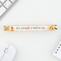 Ручка пластиковая автоматическая «Учителю: Мудрый учитель», шариковая 7.0 мм, синяя паста Ручка пластиковая автоматическая «Учителю: Мудрый учитель», шариковая 7.0 мм, синяя паста