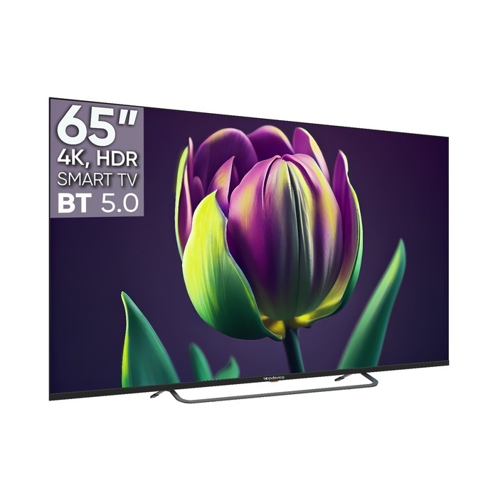 Телевизор Topdevice TDTV65CS06UBK, 65", 3840x2160,DVB-/T2/C/S2,HDMI 3,USB 2,smart tv,чёрный