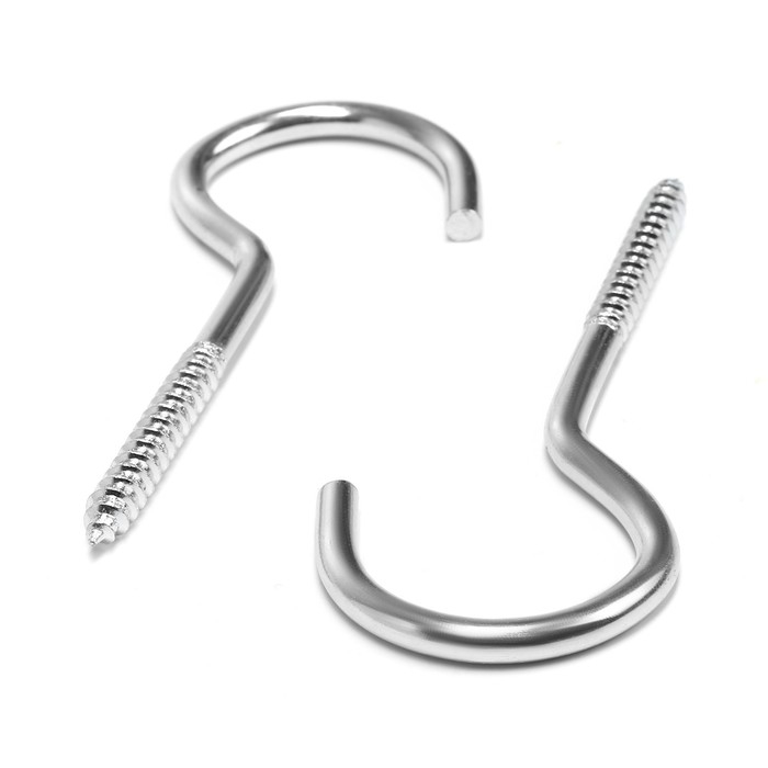 Шуруп-полукольцо ТУНДРА, для дерева, оцинкованный, 6х120 мм, 10 шт