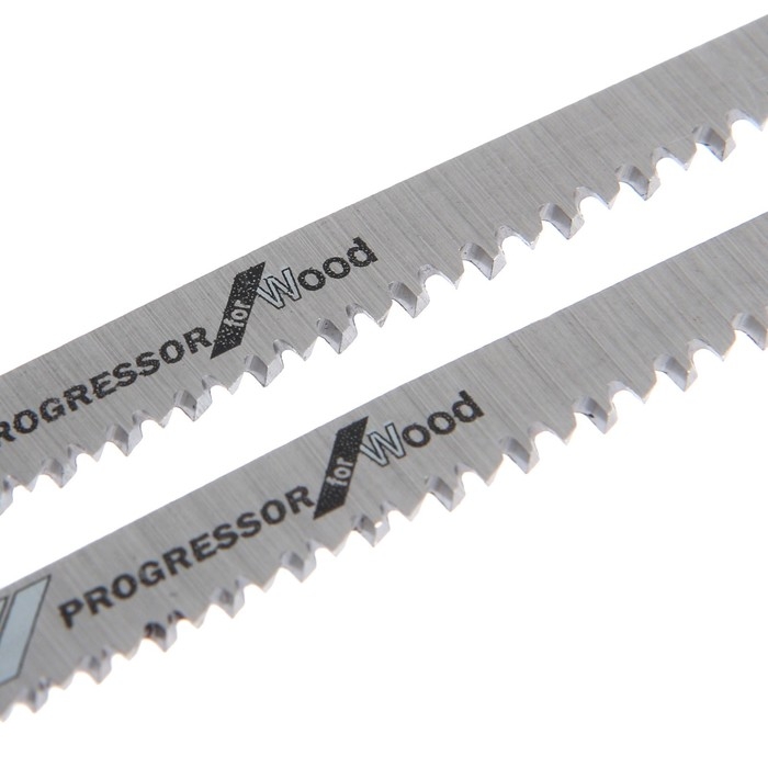 Пилки для лобзиков ТУНДРА, по дереву, быстрый рез, HCS, 90/115 х 2-3 мм, X PROGRESSOR, 2 шт. 73474
