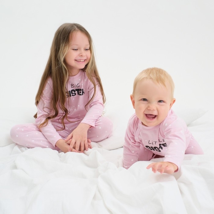 Комбинезон Крошка Я Sister, рост 80-86 см, цвет розовый