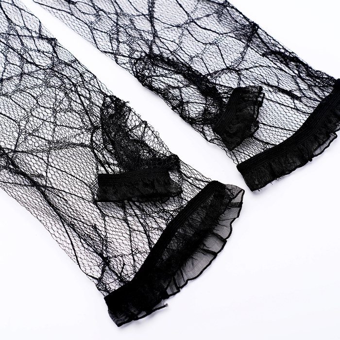 Карнавальный набор "Мадам паутинка" плащ, перчтаки, стразы