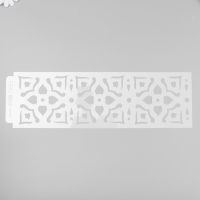 Трафарет бордюрный пластик "Геометрические цветы" 40х12 см Трафарет бордюрный пластик "Геометрические цветы" 40х12 см