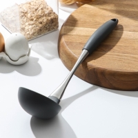 Половник Доляна «Дождь», 32 см, 100 мл, цвет серый Половник Доляна «Дождь», 32 см, 100 мл, цвет серый