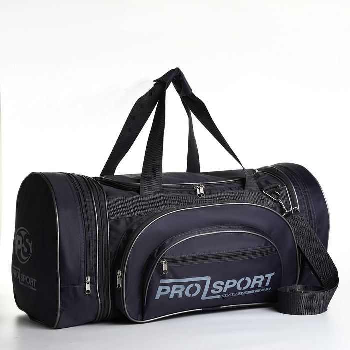 Сумка дорожная на молнии, с увеличением, 4 наружных кармана, длинный ремень, цвет серый Сумка дорожная на молнии, с увеличением, 4 наружных кармана, длинный ремень, цвет серый