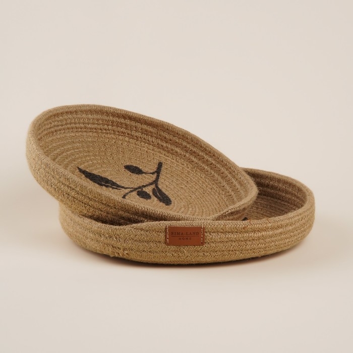 Корзины для хранения ручной работы SL Home, 2 шт: 25×25×3 см, 30×30×4 см Корзины для хранения ручной работы SL Home, 2 шт: 25×25×3 см, 30×30×4 см