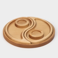 Подарочный набор деревянной посуды Adelica «Инь-янь», менажница 2 шт, поднос, подсвечник 2 шт, берёза Подарочный набор деревянной посуды Adelica «Инь-янь», менажница 2 шт, поднос, подсвечник 2 шт, берёза