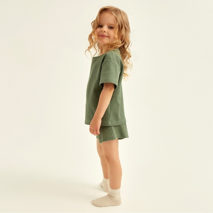 Пижама детская SL HOME р 34 (122-128), оливковый