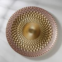 Блюдо «Барокко», d=28 см, цвет золотой с розовым Блюдо «Барокко», d=28 см, цвет золотой с розовым