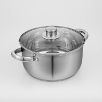 Кастрюля из нержавеющей стали Доляна &laquo;Гретте&raquo;, 4,2 л, d=22 см, с крышкой, капсульное дно, индукция