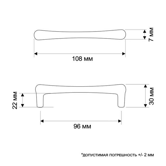 Ручка-скоба CAPPIO RSC016, м/о 96 мм, цвет золото Ручка-скоба CAPPIO RSC016, м/о 96 мм, цвет золото