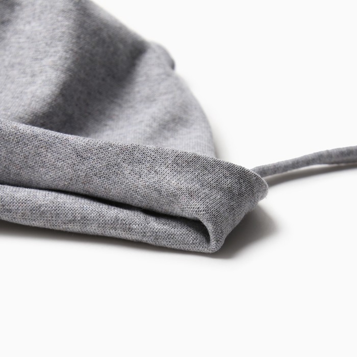 Шапка-мишка для девочки, цвет серый меландж, размер 42-46