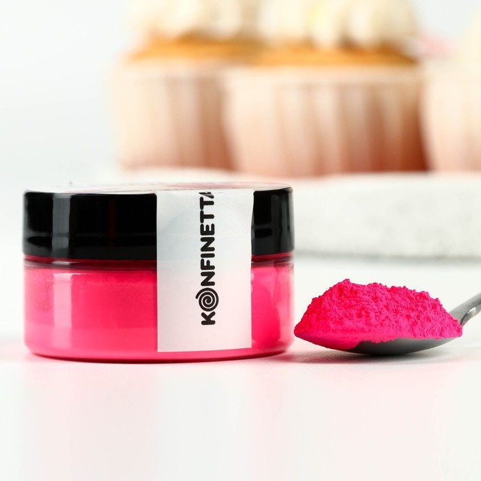 Краситель неоновый пищевой KONFINETTA, розовый, 7 г. Краситель неоновый пищевой KONFINETTA, розовый, 7 г.