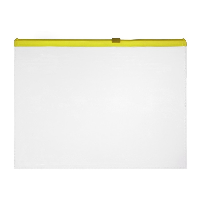 Набор Папка-конверт на молнии формат А5, 120 мкр, 4 штуки, 4 цвета, прозрачная, молния 24 х 17см