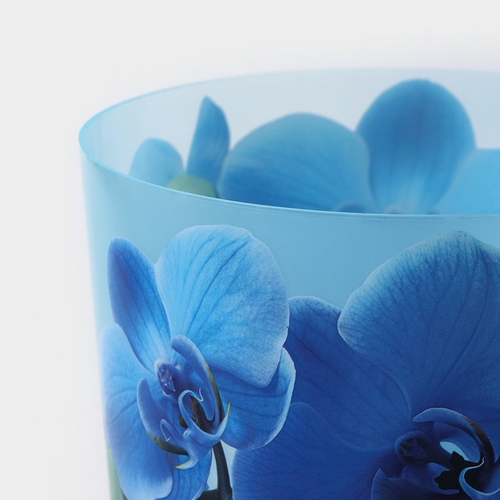 Горшок для орхидей с поддоном &laquo;Деко&raquo;, 2,4 л, цвет голубой