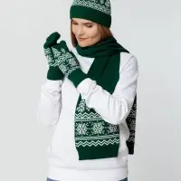 Шапка Elnik, зеленая с молочно-белым