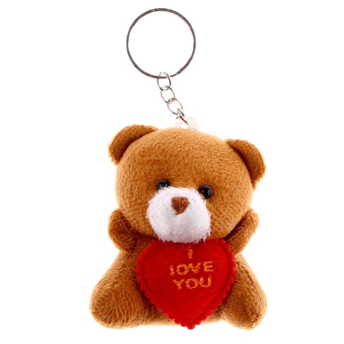 Брелок &laquo;Мишка с сердцем&raquo;, набор 3 шт., цвета МИКС