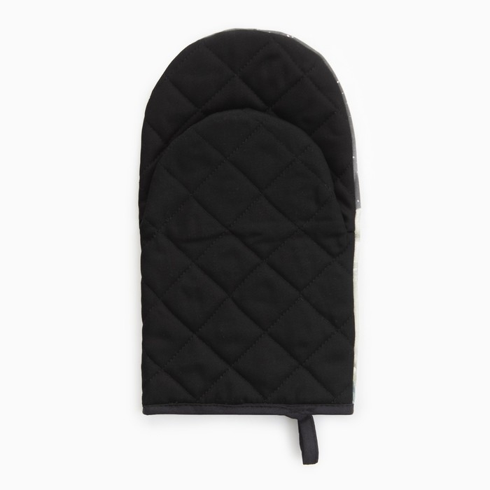 Новый год.Варежка-прихватка Этель Мгновения зимы  15х28см,саржа, 100% хл, ватин 250г/м2