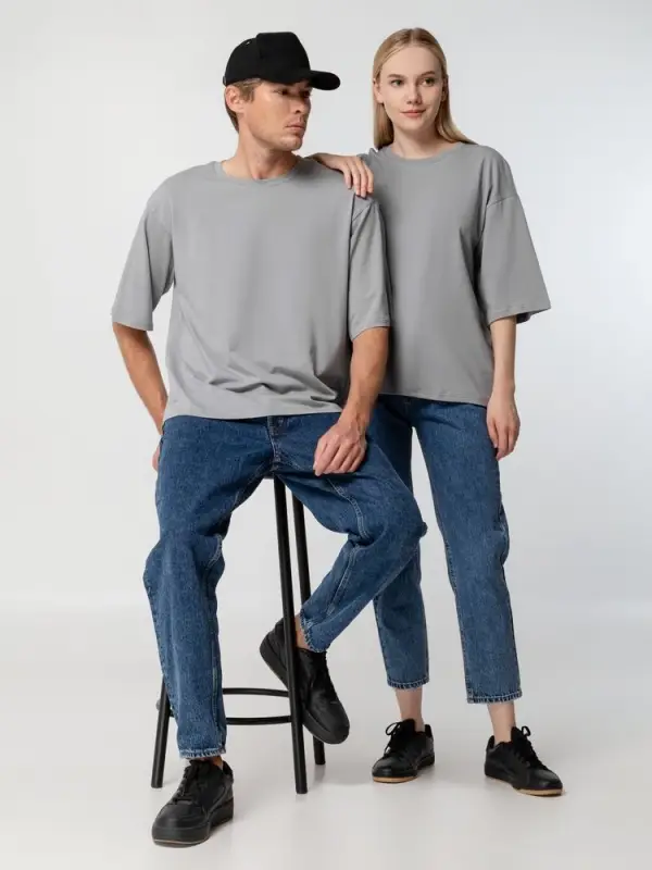 Футболка унисекс оверсайз Street Vibes, серая, размер XS/S