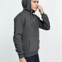 Толстовка на молнии с капюшоном Siverga Heavy 2.0, темно-серая (графит), размер 4XL
