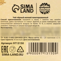 Новый год! Чай чёрный &laquo;Сказка близко&raquo; в фильтр-пакетах, 20 шт.