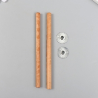 Фитиль для свечи дерево с металлическим держателем круглый 0,6х12,5 см