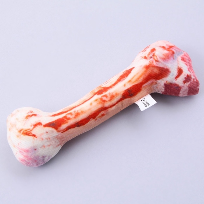Игрушка для собак с пищалкой &laquo;&lrm;Косточка&raquo;&lrm; из текстиля, 19,6 х 6,6 см