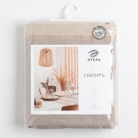 Скатерть "Этель" 110х165 см &plusmn; 5см, цвет кофейный с золотой нитью, 100% хлопок, 163 г/м2